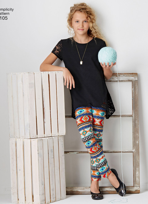 Simplicity Pattern 8422 Misses' Knit Leggings with Front Variations, Size  XXS-XXL : : Home