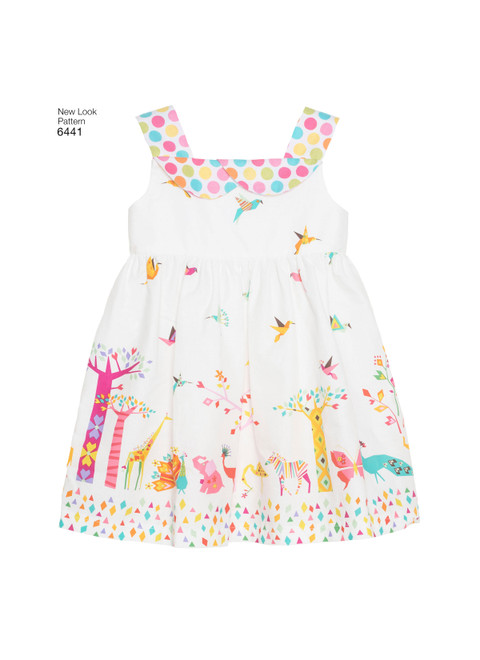 New Look N6441 | Toddlers' Easy Dresses, Top and Cropped Pants
