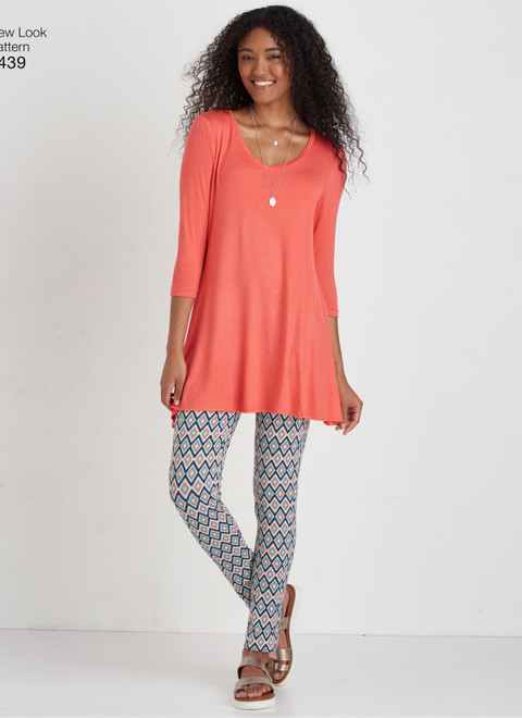 New Look N6439 | Misses' Knit Tunics with Leggings