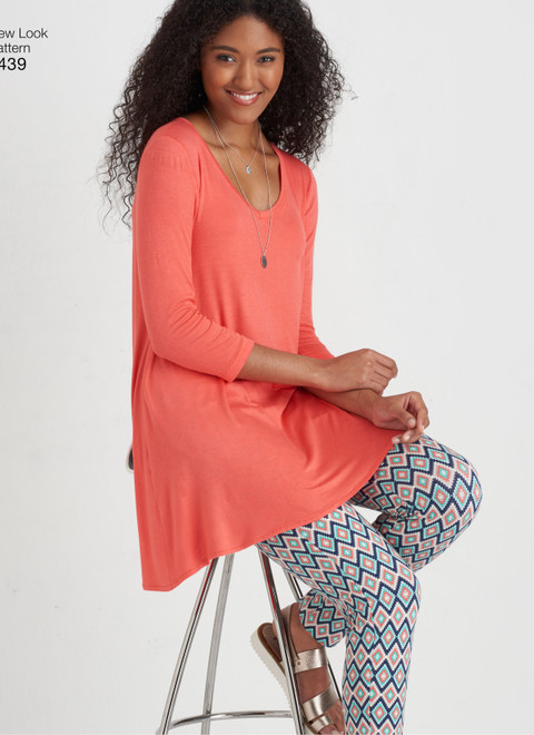 Uncut New Look Sewing Pattern 6505 Knit Top, Tunic, Leggings Sewing Pattern  Size 8-10-12-14-16 FF -  UK