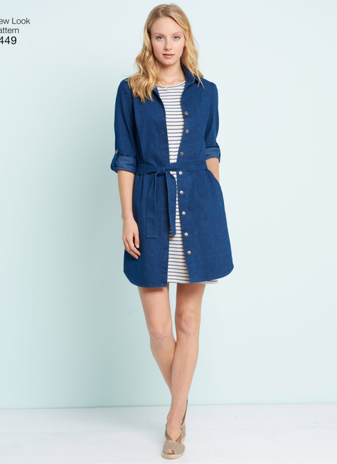 New Look N6449 | Misses' Easy Shirt Dress and Knit Dress
