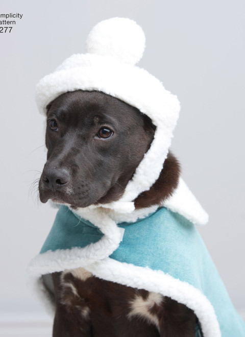 Simplicity S8277 | Fleece Dog Coats and Hats in Three Sizes