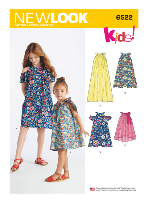 New Look N6522 | Child's & Girls' Dresses and Top | Front of Envelope