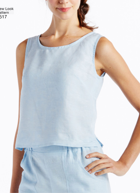 LOOKの工房 N6517 | New Look Sewing Pattern Misses' Dress, Tunic, Top, Pants