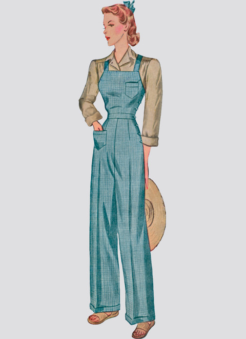 S8447 | Simplicity Sewing Pattern Misses' Vintage Pants, Overalls