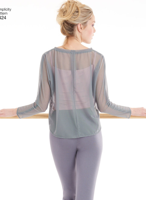 Simplicity S8424 | Misses' Knit Leggings in Two Lengths and Three Top Options