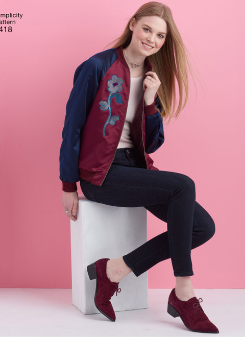 S8418 | Simplicity Sewing Pattern Misses' Lined Bomber