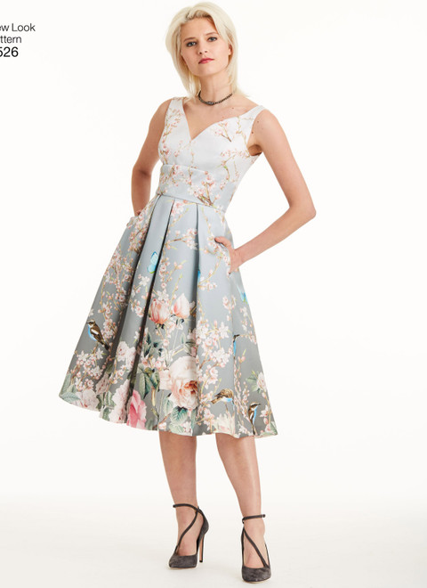 N6526 | New Look Sewing Pattern Misses' Dress with Bodice Variations ...