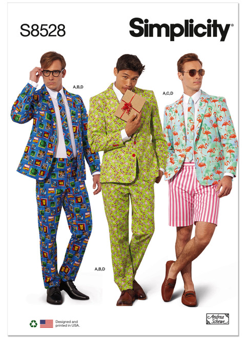 S8528 | Simplicity Sewing Pattern Men's Costume Suit | Simplicity