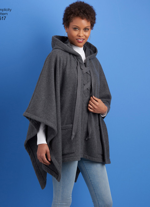 Simplicity S8517 | Misses' Set of Ponchos