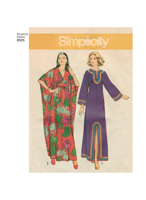 S8505 | Simplicity Sewing Pattern Misses' Vintage Caftans