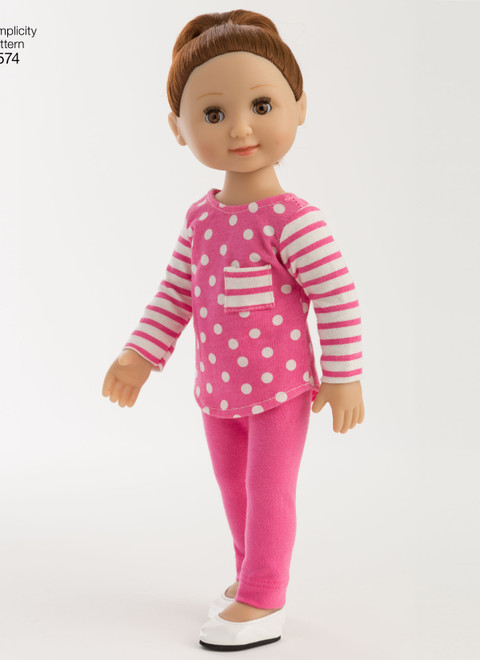 Simplicity S8574 | 14" Doll Clothes