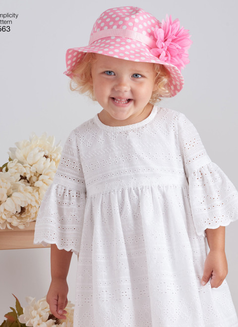 Simplicity S8563 | Toddler Dresses and Hat