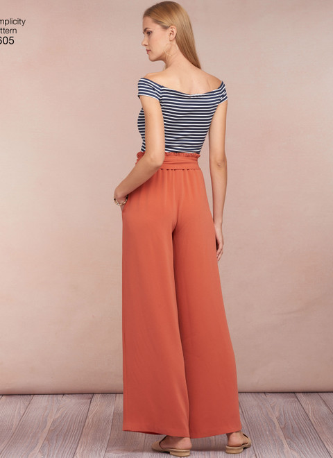 Simplicity S8605 | Misses' Pull-On Skirt and Pants
