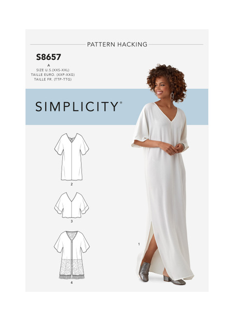 Simplicity S8657 | Misses' Caftan with Options for Design Hacking | Front of Envelope