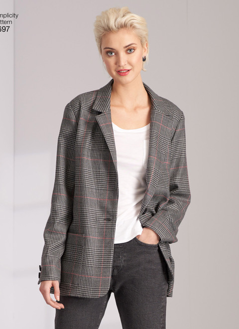 Simplicity S8697 | Misses'/Women's Oversized Blazers