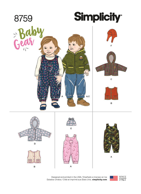 Zijn bekend klasse operatie S8759 | Simplicity Sewing Pattern Babies' Sportswear | Simplicity