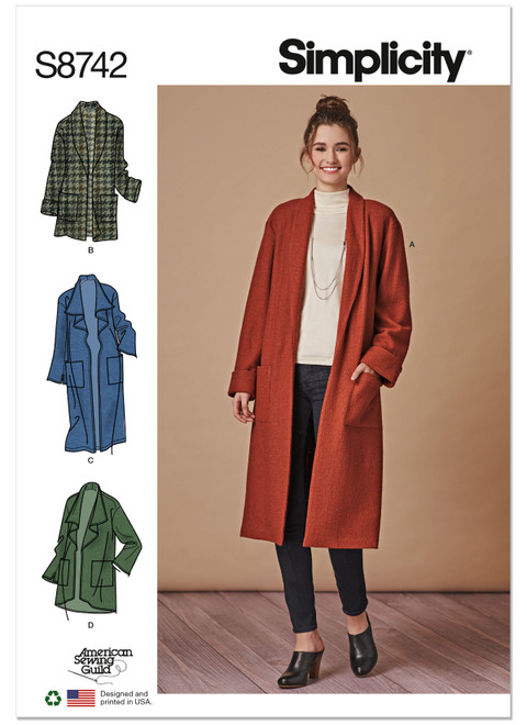 S8742 | Simplicity Sewing Pattern Misses' Cardigan | Simplicity