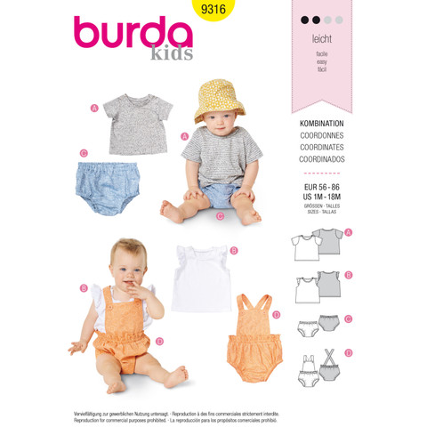 Burda Style BUR9316 | Babies' Sportswear | Front of Envelope