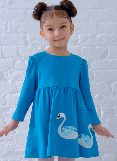 New Look N6647 | Toddlers' Dresses with Appliques