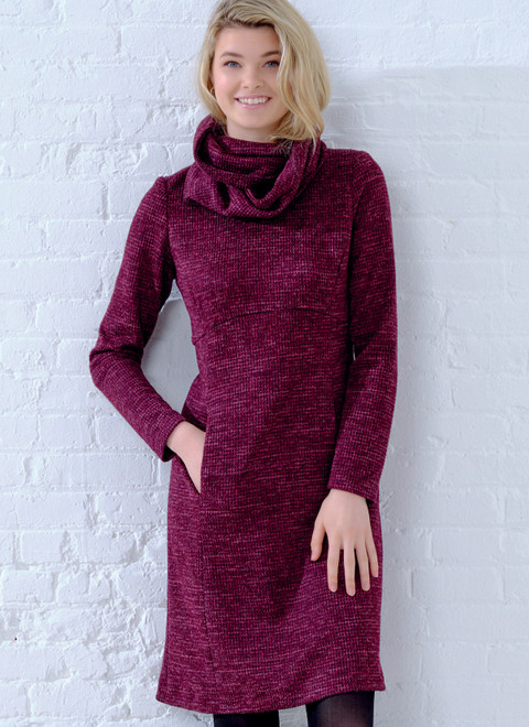 N6632 | New Look Sewing Pattern Misses' Knit Empire Dresses | New Look