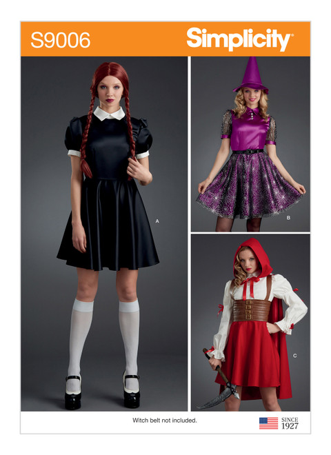 Simplicity Costume Fantasy Donna – Corsetto E Gonna Lunga Con Rose E Perline – Taglie 6-8-10-12-14 (H5)