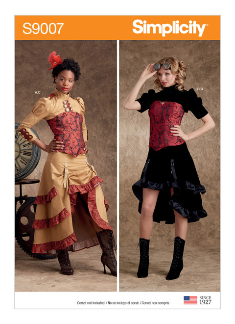 Simplicity S9007 | Misses' Steampunk Costumes | Front of Envelope