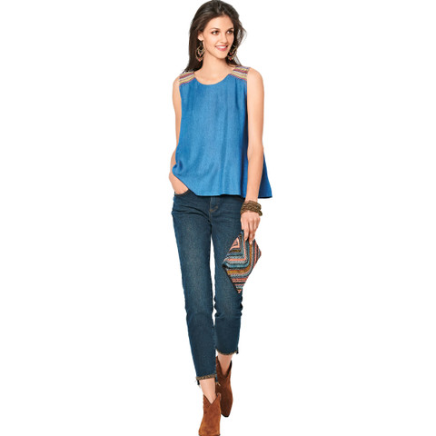 Burda Style BUR6201 | Misses' Tops with Hem Variations