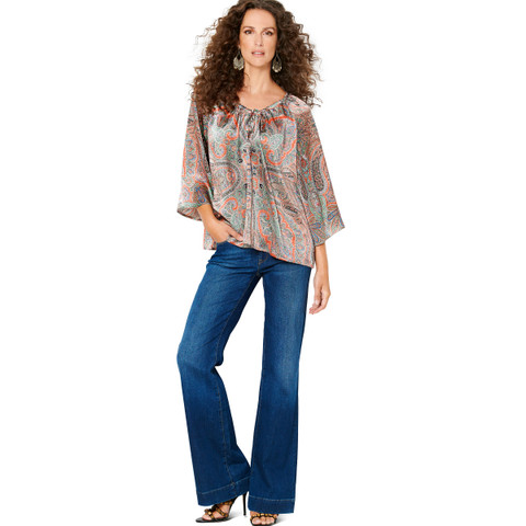 Burda Style BUR6227 | Misses' Blouse with Drawstring Neckline