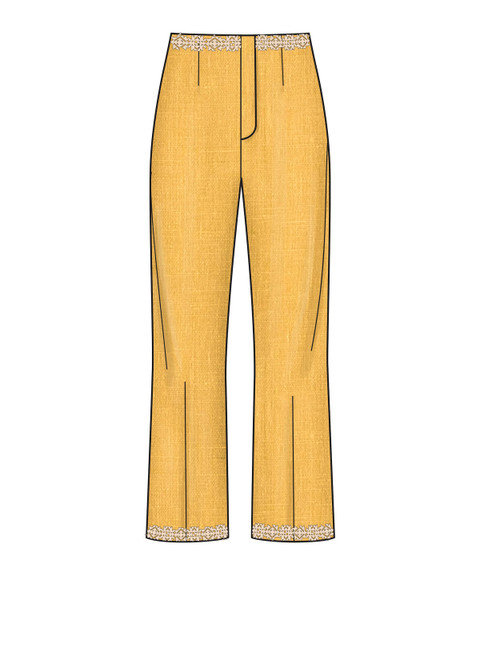 New Look N6660 | Misses' High Waisted Flared Pants In Two Lengths