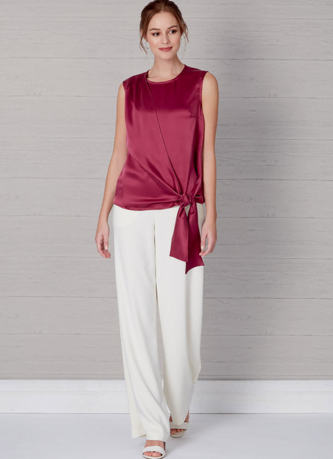 New Look N6662 | Misses' Drape Top & Wide Leg Pants