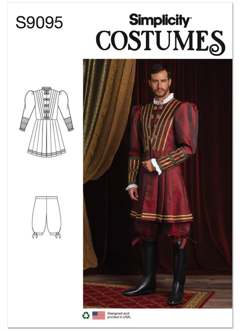 Simplicity S9095 | Men's Historical Costume | Front of Envelope