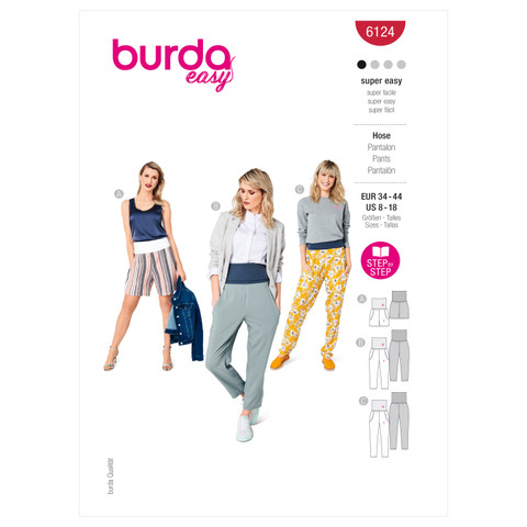 Burda Style BUR6124 | Misses' Trousers & Pants | Front of Envelope