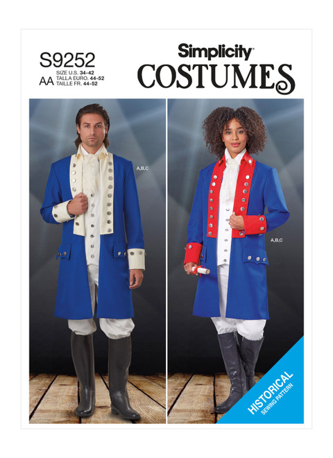 Simplicity S9252 | Unisex Costumes | Front of Envelope