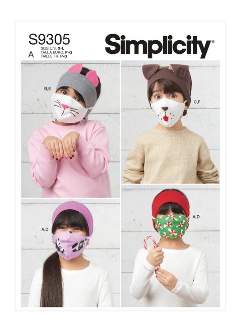 Simplicity S9305 | Children's Headbands, Hat & Face Coverings | Front of Envelope