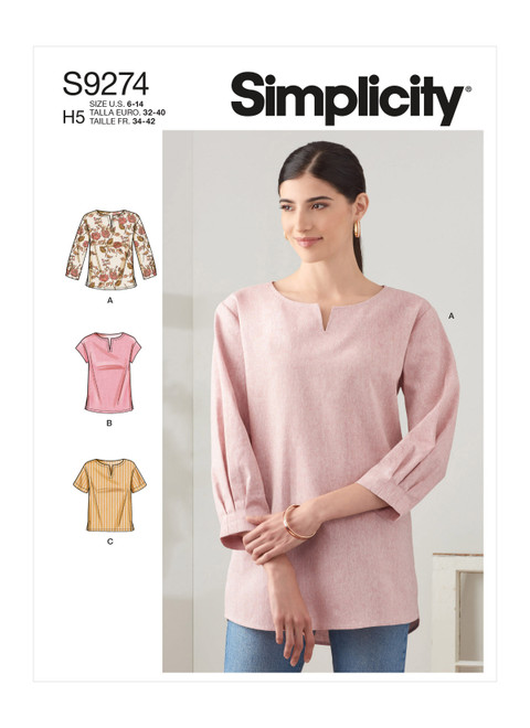 S9274 | Simplicity Sewing Pattern Misses' Tops In Two