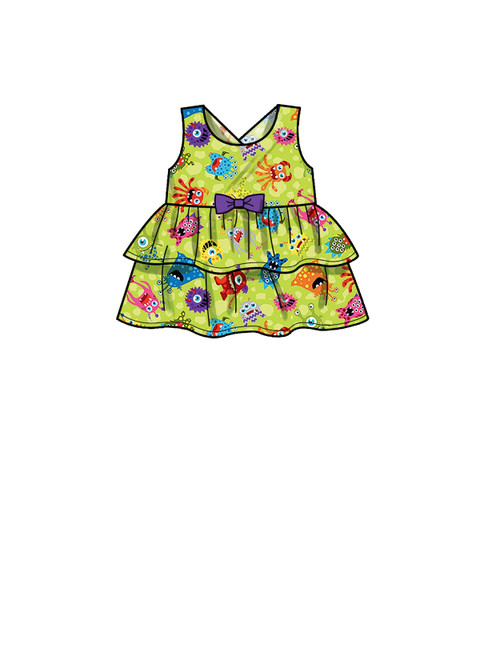 Simplicity S9319 | Toddlers' Criss-Cross Top, Dresses, Rompers and Panties