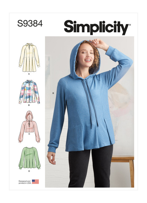 Simplicity S9384 | Misses' Sweatshirts | Front of Envelope