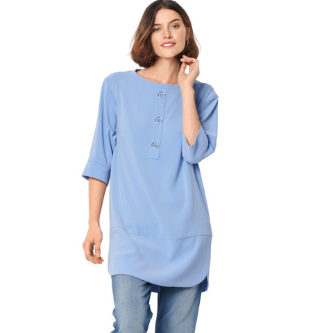 Burda Style BUR6060 | Misses' Tunic Top with Bands and Rounded Off Slits and Dress with Flounces and Elastic at Waist