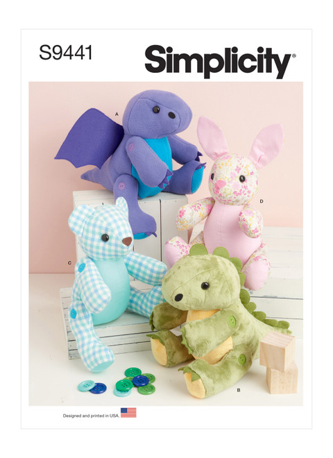 Simplicity S9441 | 13" Plushies | Front of Envelope