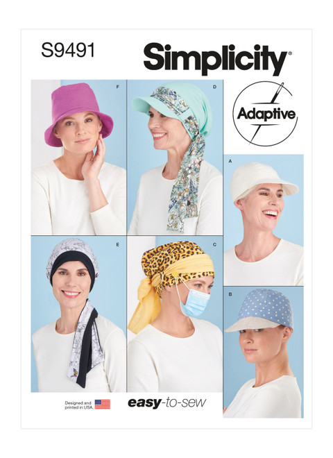 Simplicity S9491 | Chemo Head Coverings | Front of Envelope