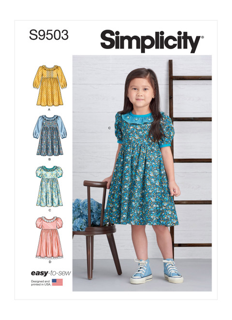 Simplicity S9503 | Children's Dresses | Front of Envelope