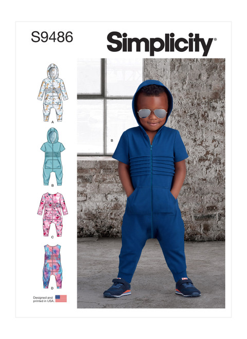 Simplicity S9486 | Toddlers' Knit Jumpsuit | Front of Envelope