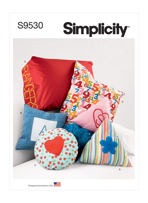 Simplicity S9530 | Pillows in Three Sizes and Pillow Case | Front of Envelope