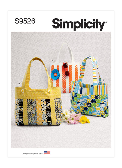 Simplicity Sewing Pattern S9308 Tote Bags in Three Sizes