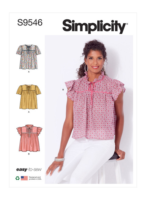 Simplicity S9546 | Misses' Tops | Front of Envelope