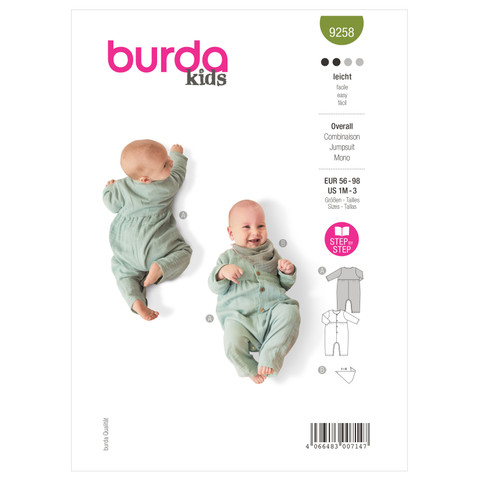 Burda Style BUR9258 | Babies' Coordinates | Front of Envelope