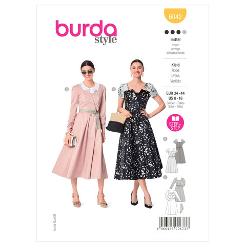 BUR6042, Burda Style Pattern 6042 Misses' Dress