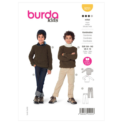 Burda Style BUR9251 | Children's Co-ords | Front of Envelope