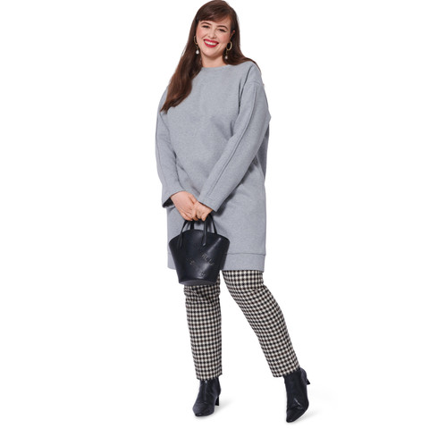 Burda Style BUR5988 | Misses' Sweatshirts with Neckline Band or Roll Neck Collar